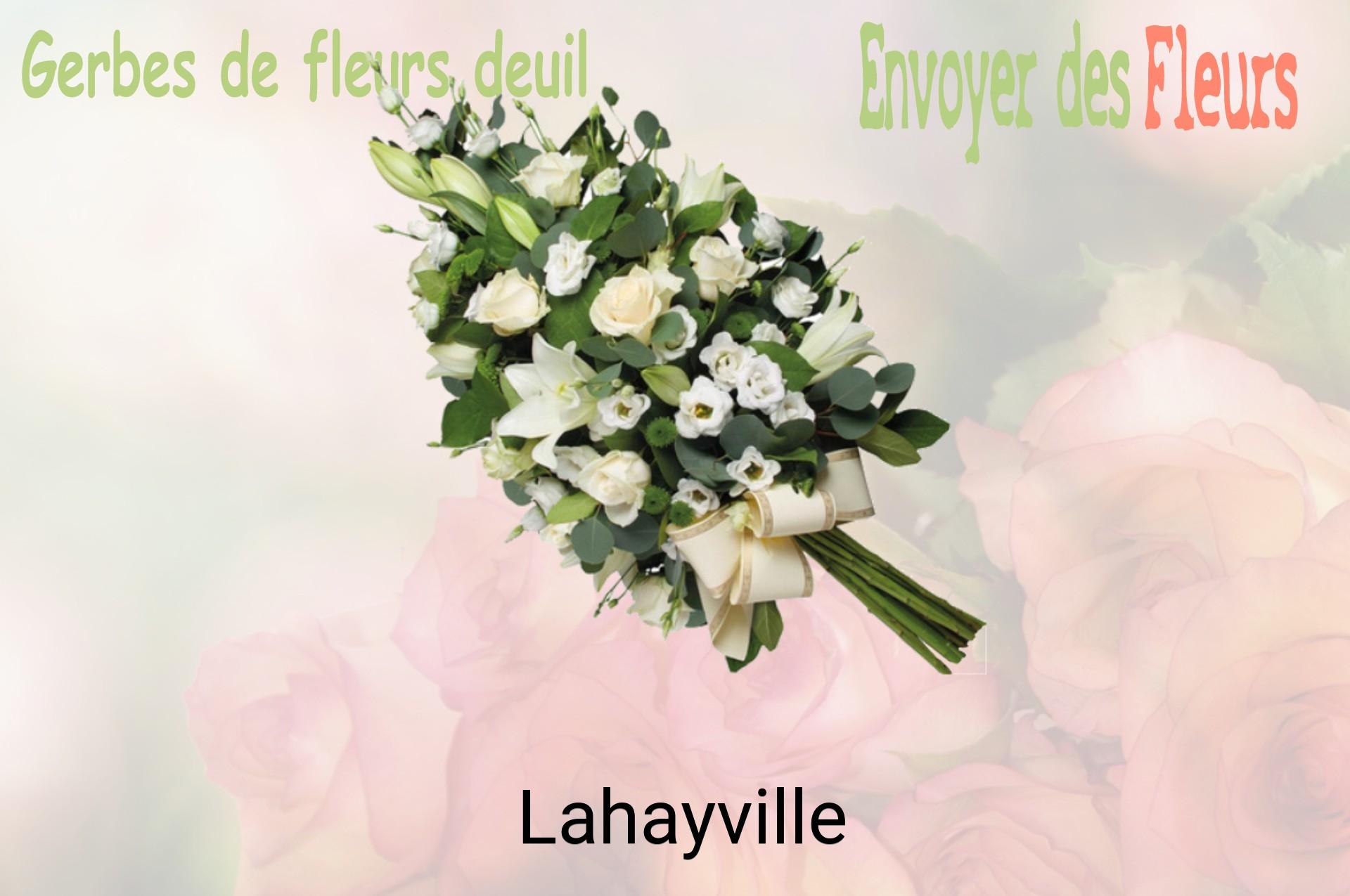 Gerbe de fleurs de deuil livrée à Lahayville